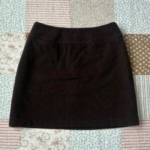 Vintage LOFT dark brown wool mini-skirt